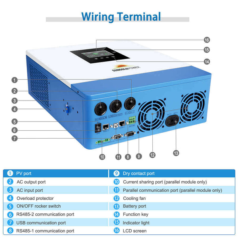 5000W 48V Solar Charger Inverter - SPH504880A