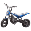 Burromax Tt350r 24v 350w Kids Off Road Electric Ride on Mini Pocket Dirt Bike Blue Flames New - TT350R