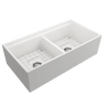 Bocchi Contempo Apron Front Fireclay 36" Double Bowl Kitchen Sink. Available in 9 Colors! - 1350-014-0120