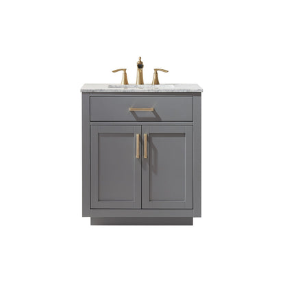 Altair Designs 30" single vanity with top - 531030-WH-CA-NM