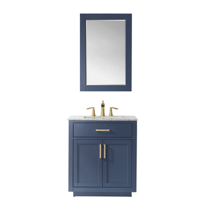 Altair Designs 30" single vanity with top - 531030-WH-CA-NM