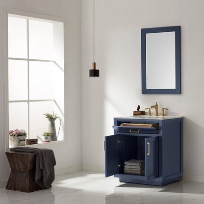 Altair Designs 30" single vanity with top - 531030-WH-CA-NM