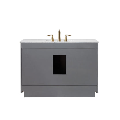 Altair Designs 48" single vanity with top - 531048-WH-CA-NM