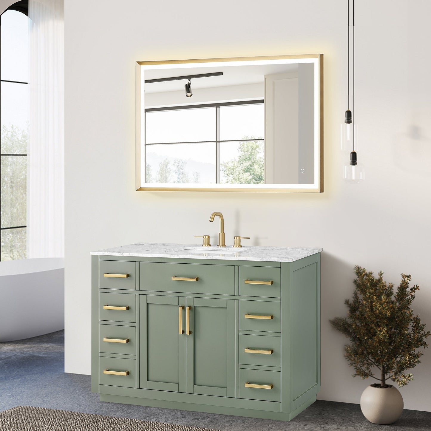 Altair Designs Ivy 30"/36"/48" single vanity with top - 531030-VG-CA-NM