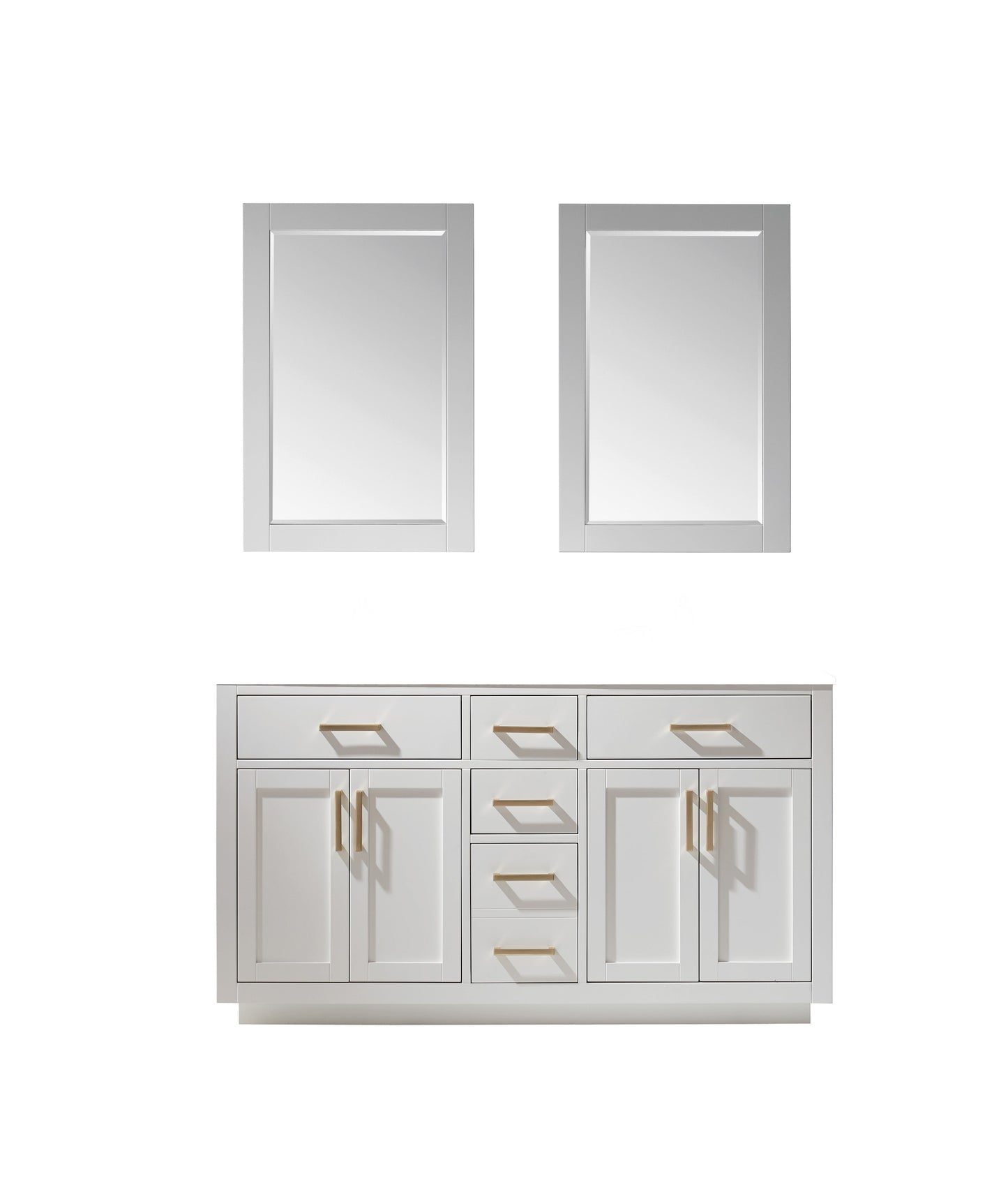 Altair Designs 60" Double Bathroom Vanity Cabinet Only - 531060-CAB-RB-NM