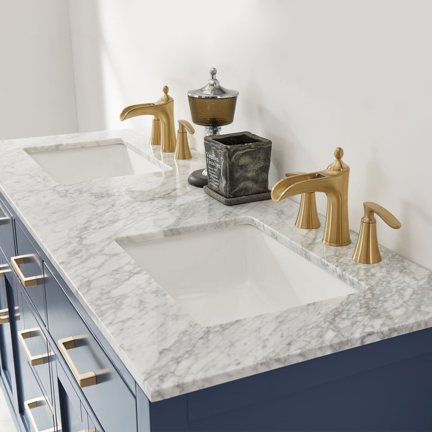 Altair Designs 60" double vanity with top - 531060-WH-CA-NM