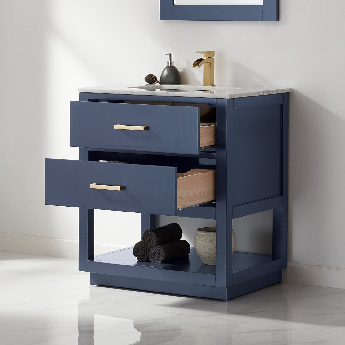 Altair Designs 30" single vanity with top - 532030-WH-CA