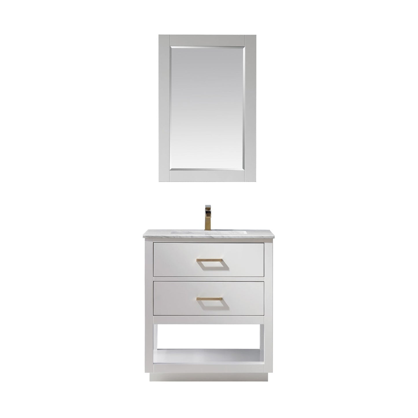 Altair Designs 30" single vanity with top - 532030-WH-CA