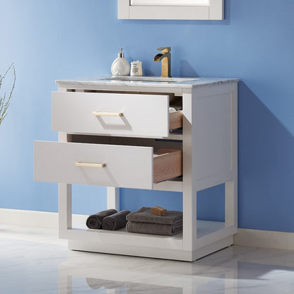 Altair Designs 30" single vanity with top - 532030-WH-CA