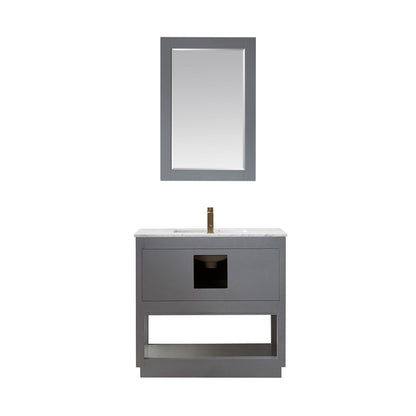 Altair Designs 36" single vanity with top - 532036-WH-CA