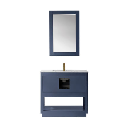 Altair Designs 36" single vanity with top - 532036-WH-CA
