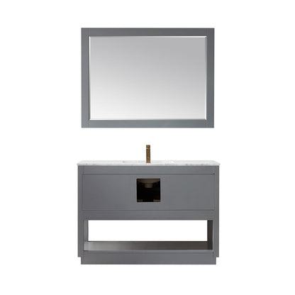 Altair Designs 48" single vanity with top - 532048-WH-CA-NM