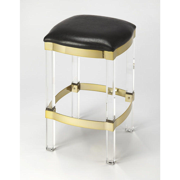 Butler Specialty Jordan Acrylic and Black Leather Counter Stool - 5322034