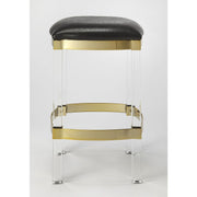 Butler Specialty Jordan Acrylic and Black Leather Counter Stool - 5322034