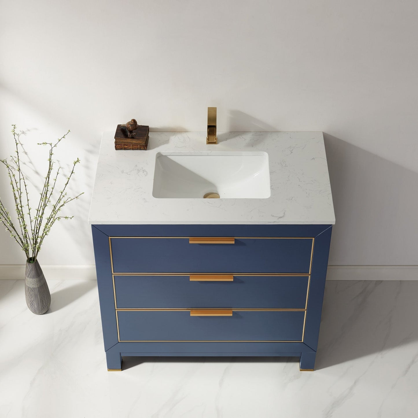 Altair Designs 36" single vanity with top - 533036-RB-AW-NM