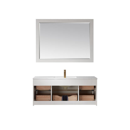 Altair Designs 48" single vanity with top - 534048-WH-AW-NM