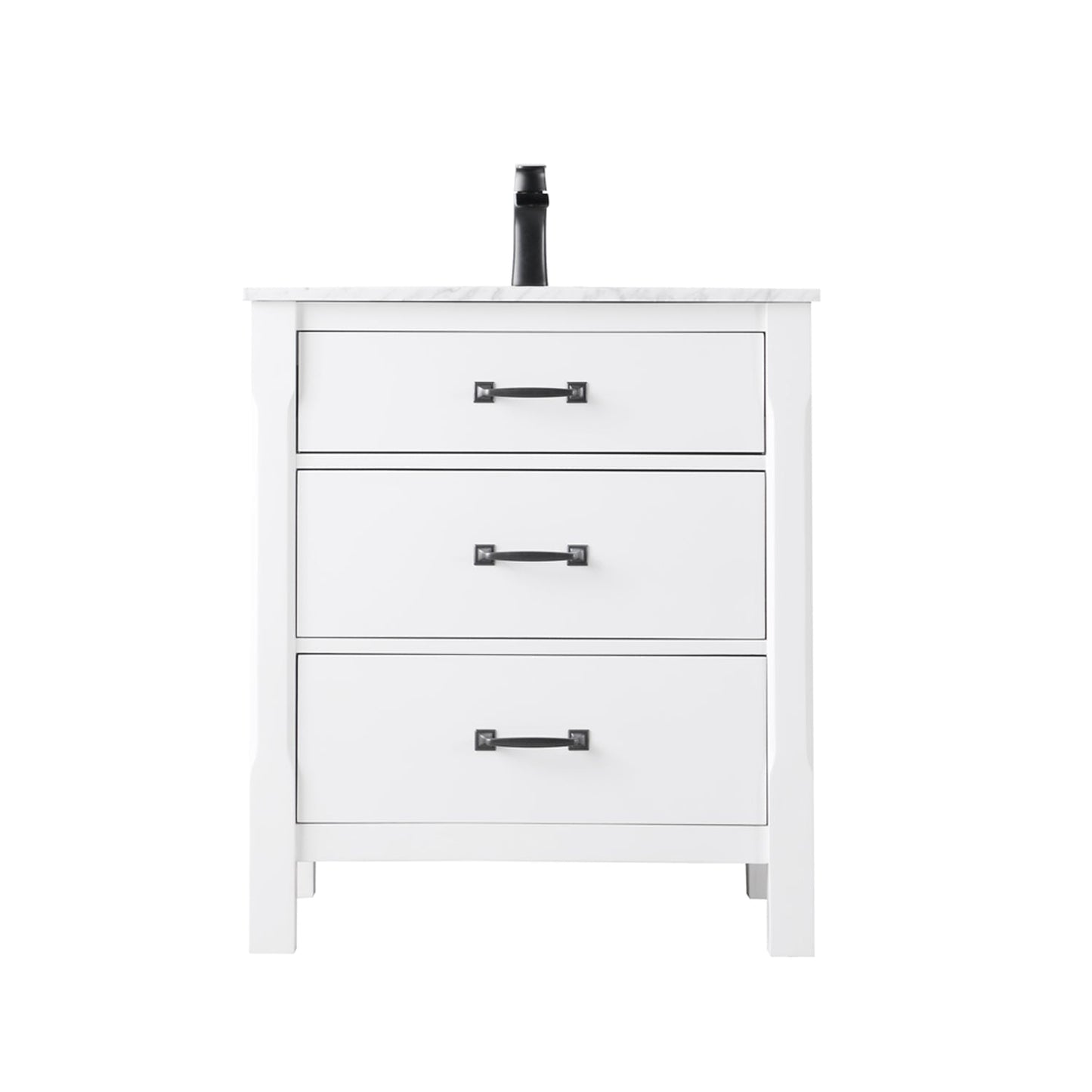 Altair Designs 30" single vanity with top - 535030-WH-CA
