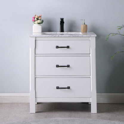 Altair Designs 30" single vanity with top - 535030-WH-CA