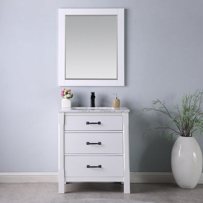 Altair Designs 30" single vanity with top - 535030-WH-CA