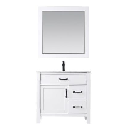 Altair Designs 36" single vanity with top - 535036-WH-CA