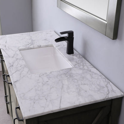 Altair Designs 48" single vanity with top - 535048-WH-CA