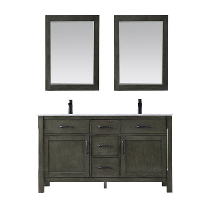 Altair Designs 60" double vanity with top - 535060-WH-CA