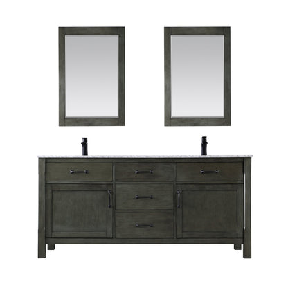 Altair Designs 72" double vanity with top - 535072-WH-CA