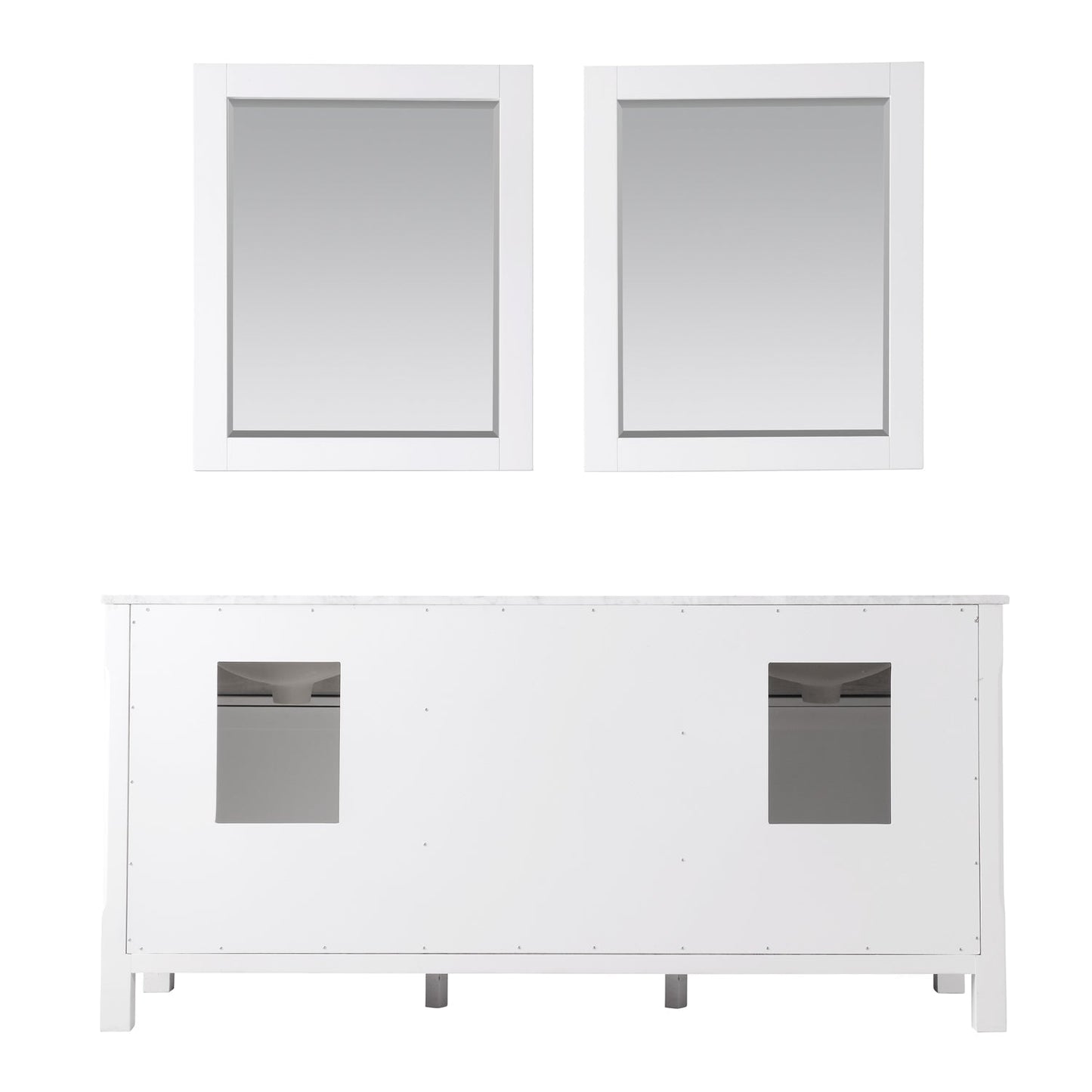 Altair Designs 72" double vanity with top - 535072-WH-CA