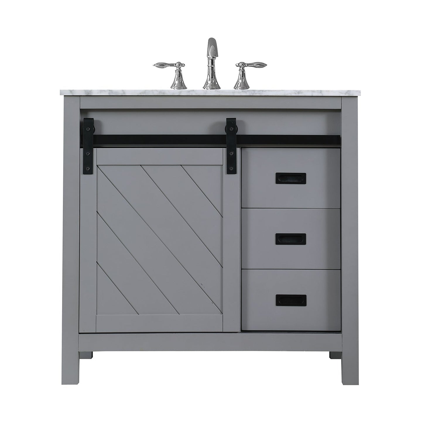 Altair Designs 36" single vanity with top - 536036-WH-CA-NM