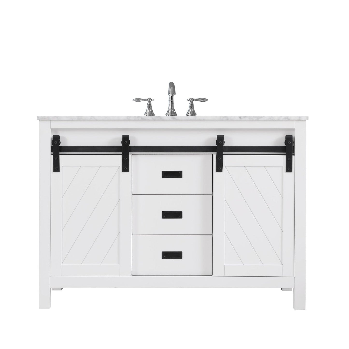 Altair Designs 48" single vanity with top - 536048-WH-CA-NM