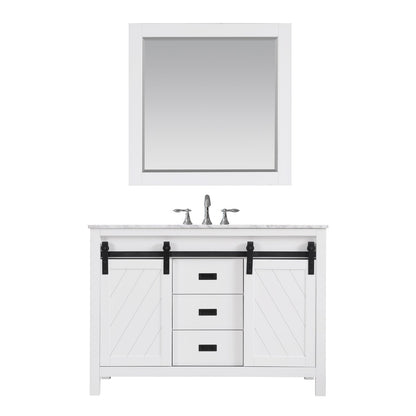 Altair Designs 48" single vanity with top - 536048-WH-CA-NM