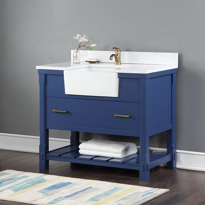 Altair Designs 42" single vanity with top - 537042-JB-AW-NM