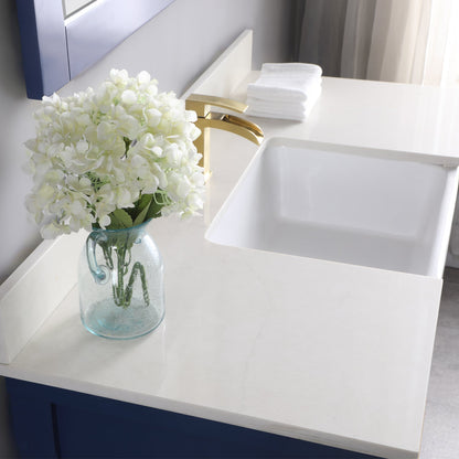 Altair Designs 48" single vanity with top - 537048-WH-AW-NM