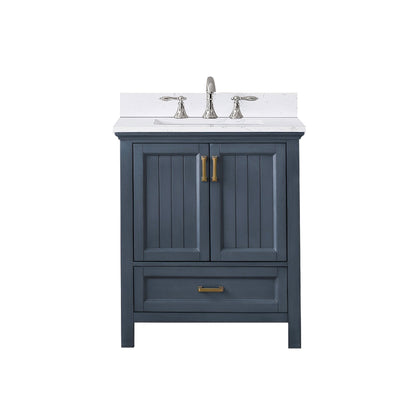 Altair Designs 30" single vanity with top - 538030-WH-CA-NM