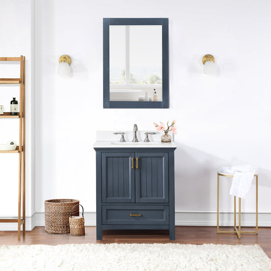 Altair Designs 30" single vanity with top - 538030-WH-CA-NM