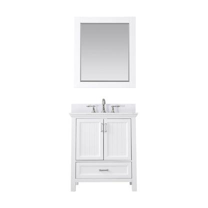 Altair Designs 30" single vanity with top - 538030-WH-CA-NM