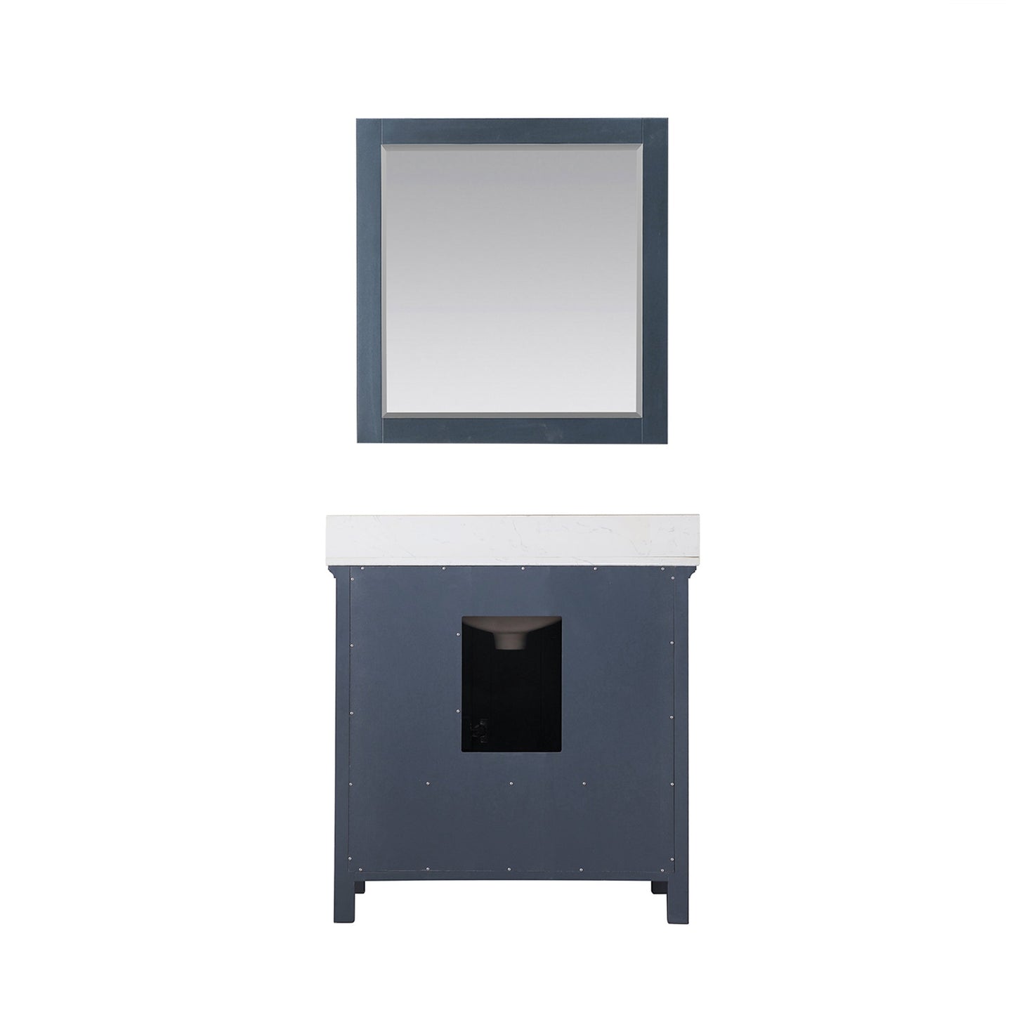 Altair Designs 36" single vanity with top - 538036-WH-CA-NM