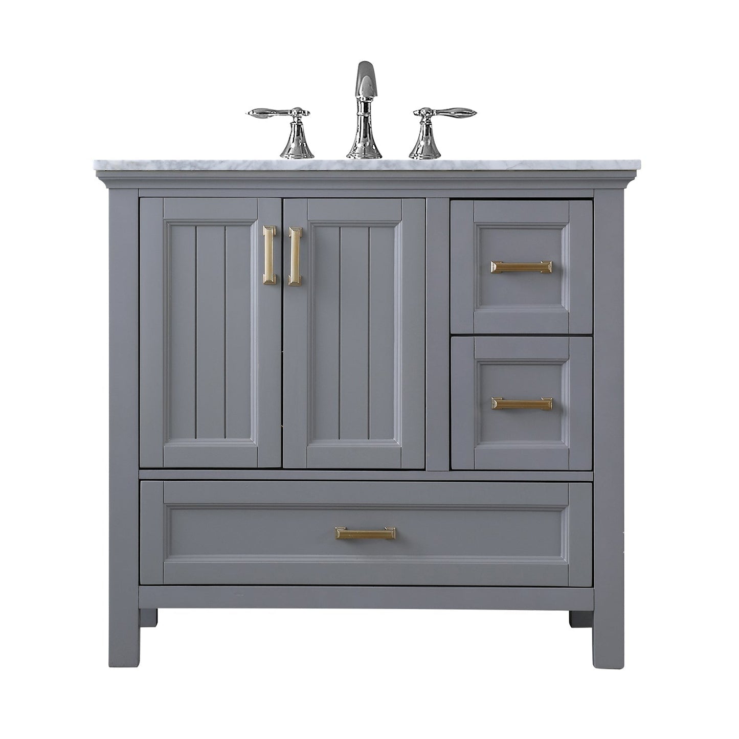 Altair Designs 36" single vanity with top - 538036-WH-CA-NM