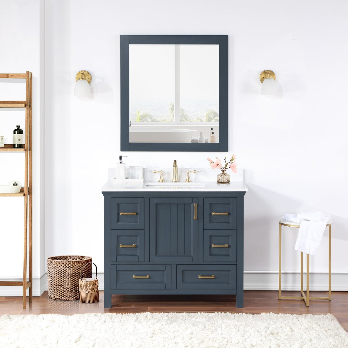 Altair Designs  42" single vanity with top - 538042-CB-AW-NM