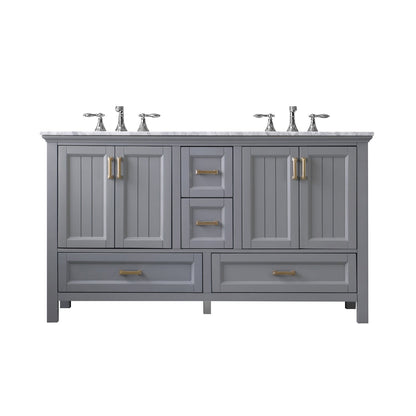 Altair Designs 60" double vanity with top - 538060-WH-CA-NM