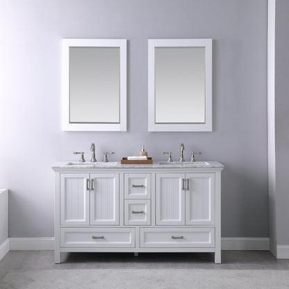 Altair Designs 60" double vanity with top - 538060-WH-CA-NM