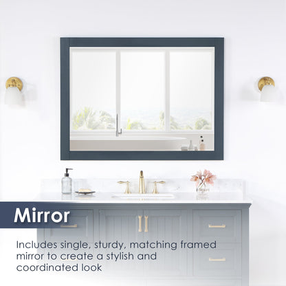 Altair Designs 60" single vanity with top - 538060S-WH-AW-NM