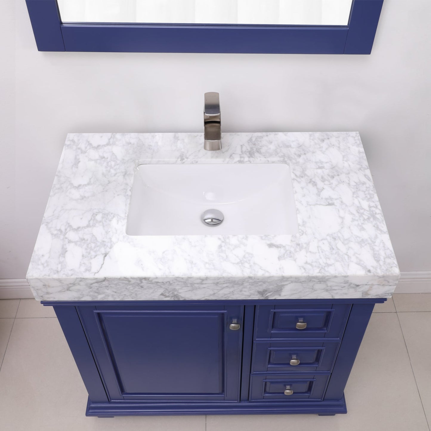 Altair Designs 36" single vanity with top - 539036-WH-CA-NM