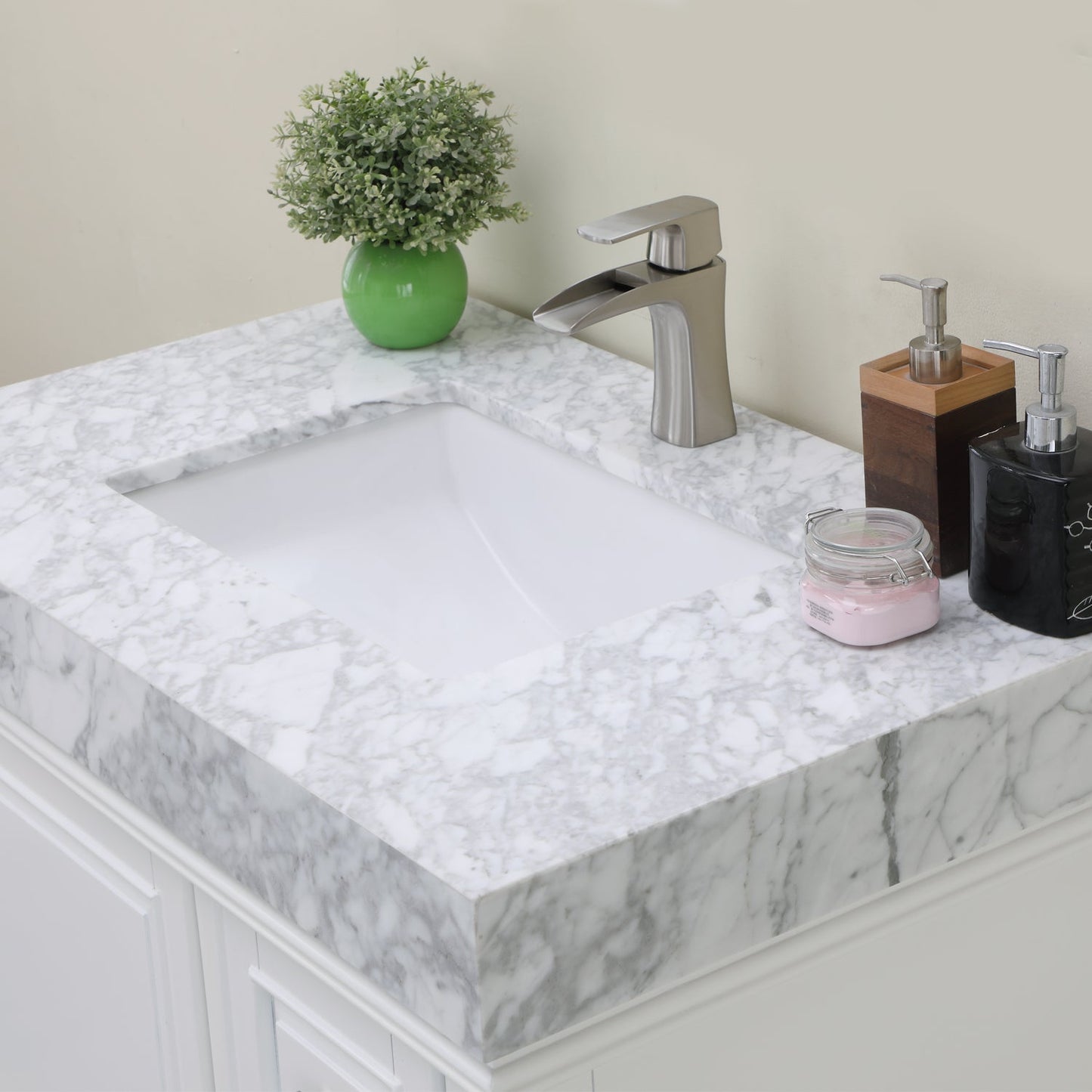 Altair Designs 36" single vanity with top - 539036-WH-CA-NM