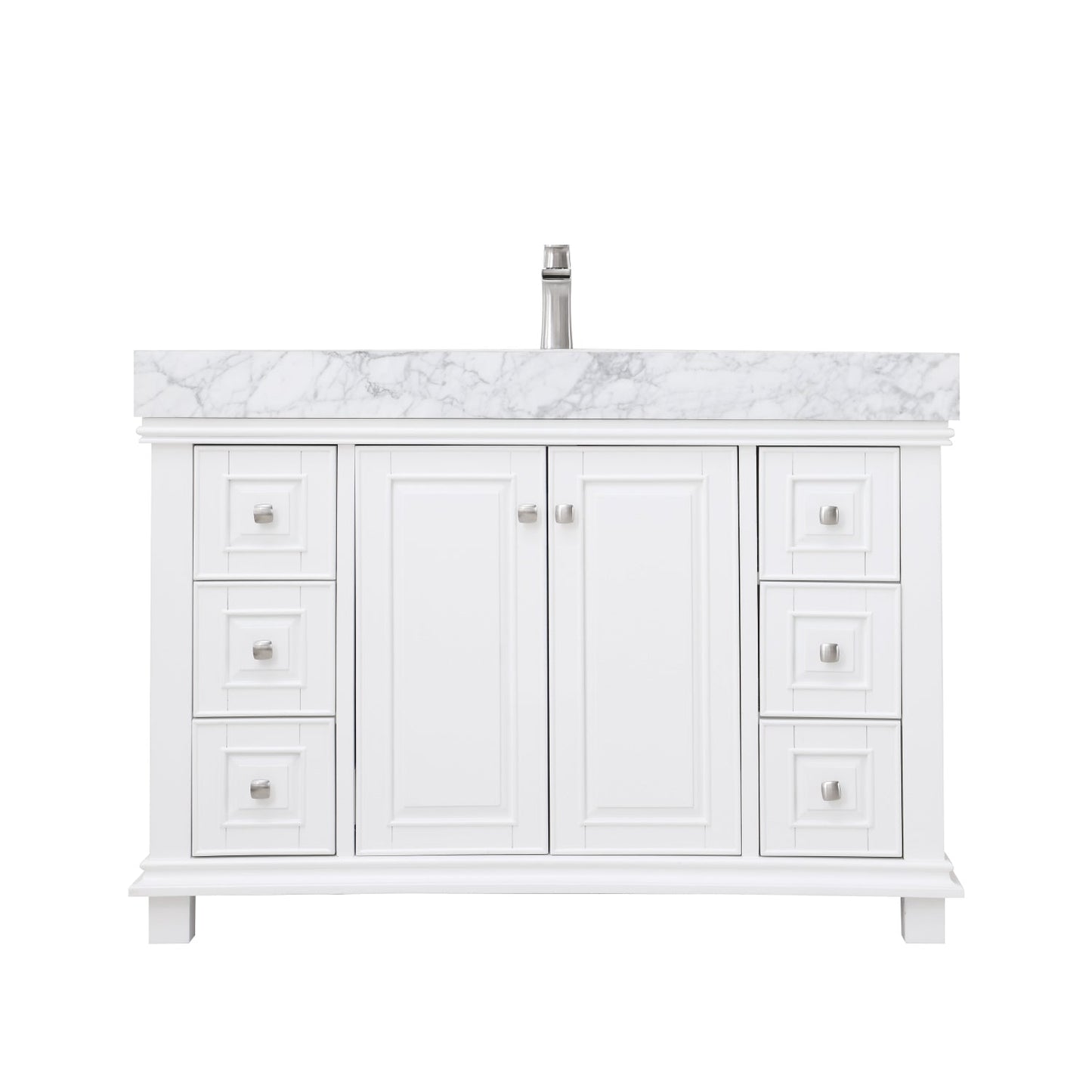Altair Designs 48" single vanity with top - 539048-WH-CA-NM