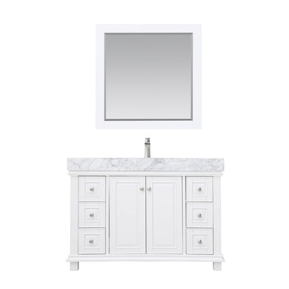 Altair Designs 48" single vanity with top - 539048-WH-CA-NM