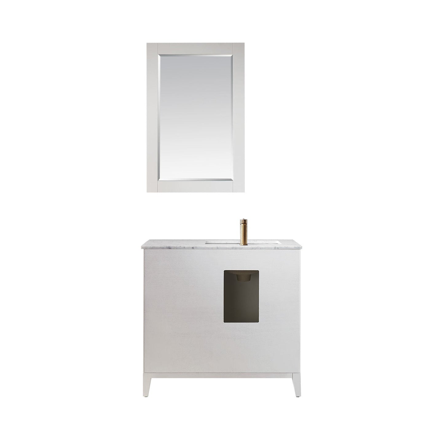 Altair Designs 36" single vanity with top - 541036-WH-CA-NM
