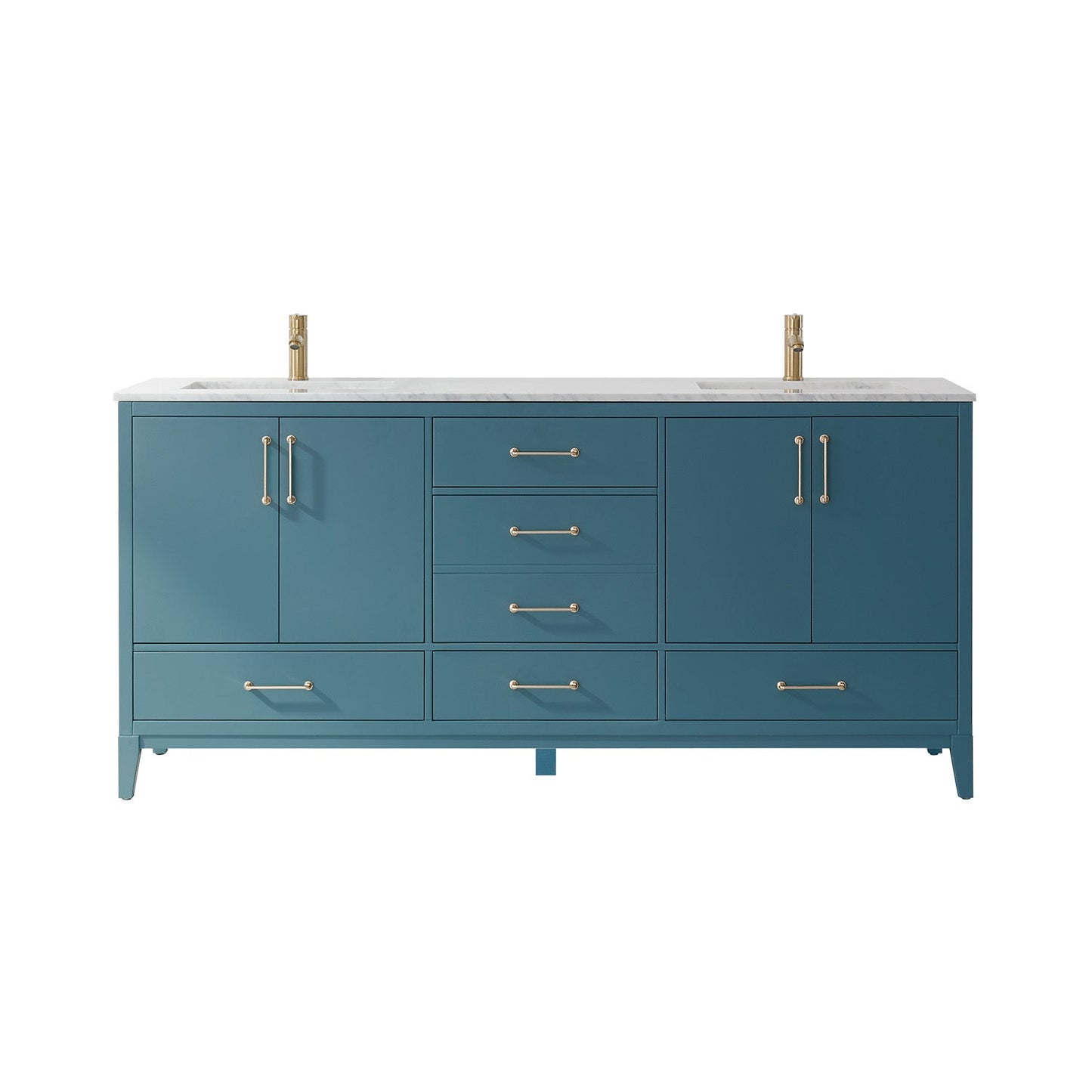 Altair Designs 72" double vanity with top - 541072-WH-CA-NM