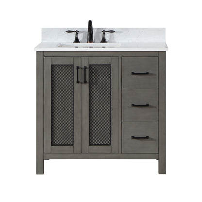 Altair Designs 36" single vanity with top - 542036-GP-AW-NM