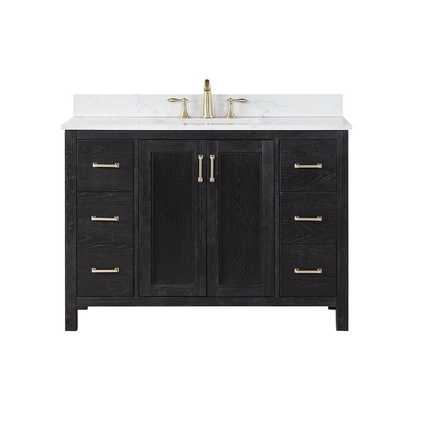 Altair Designs 48" single vanity with top - 542048-GP-AW-NM